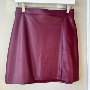 Hollister faux leather mini skirt